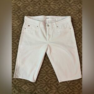 Y2K Hudson White Denim long Shorts
